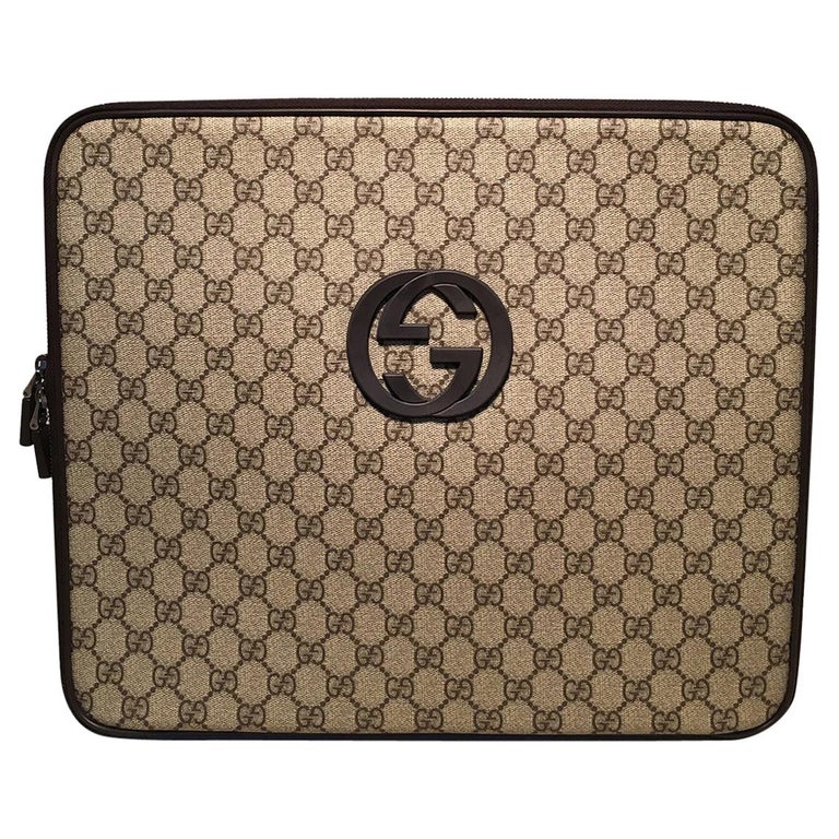 Gucci GG Plus Tessuto Monogram Guccissima Laptop Case For Sale at 1stDibs