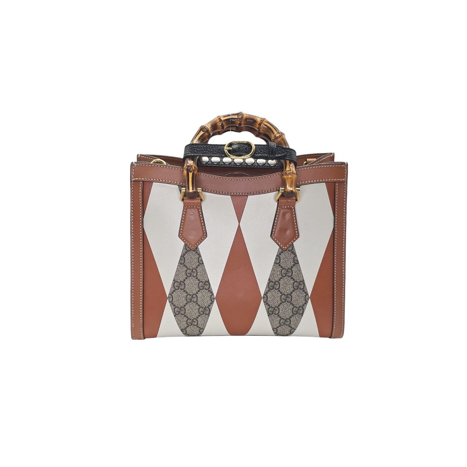 Gucci GG Rhombus Small Diana Top Handle Tote Bag NM For Sale 1