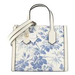 Gucci GG Ribbon Tote Printed Linen Small