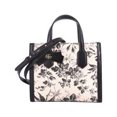 Gucci GG Ribbon Tote Printed Linen Small