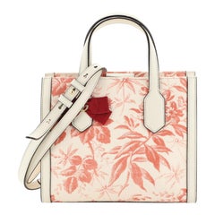Gucci GG Ribbon Tote Printed Linen Small