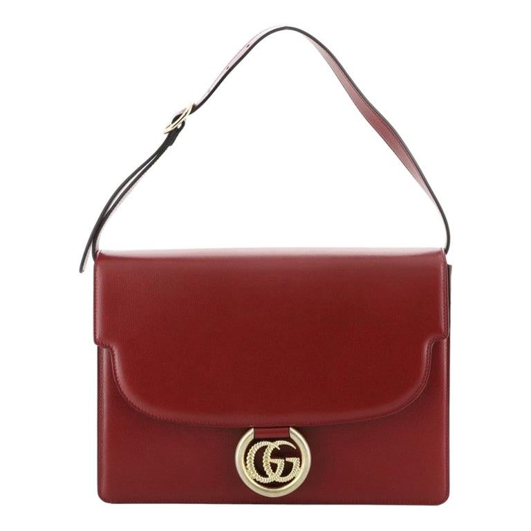 Gucci GG Ring Shoulder Bag Leather Medium at 1stDibs gucci gg ring