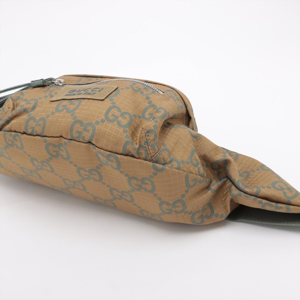 Gucci GG Ripstop Nylon Belt Bag Khaki In Good Condition In Humacao, PR