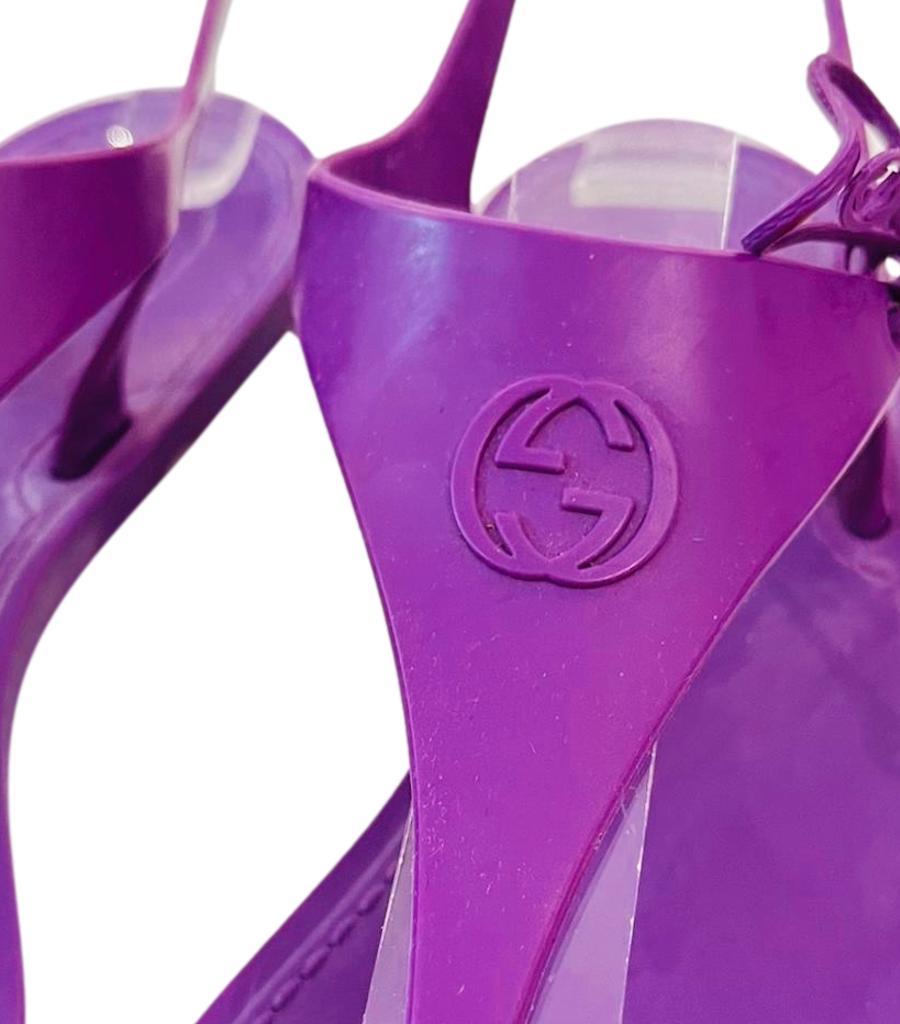 Women's Gucci 'GG' Rubber Flip-Flop Sandals