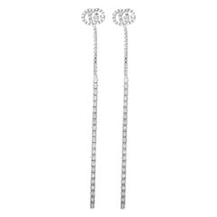 Gucci GG Running 18 Karat White Gold Diamond Earrings