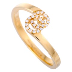 Gucci GG Running - Bague en or jaune 18 carats et diamants