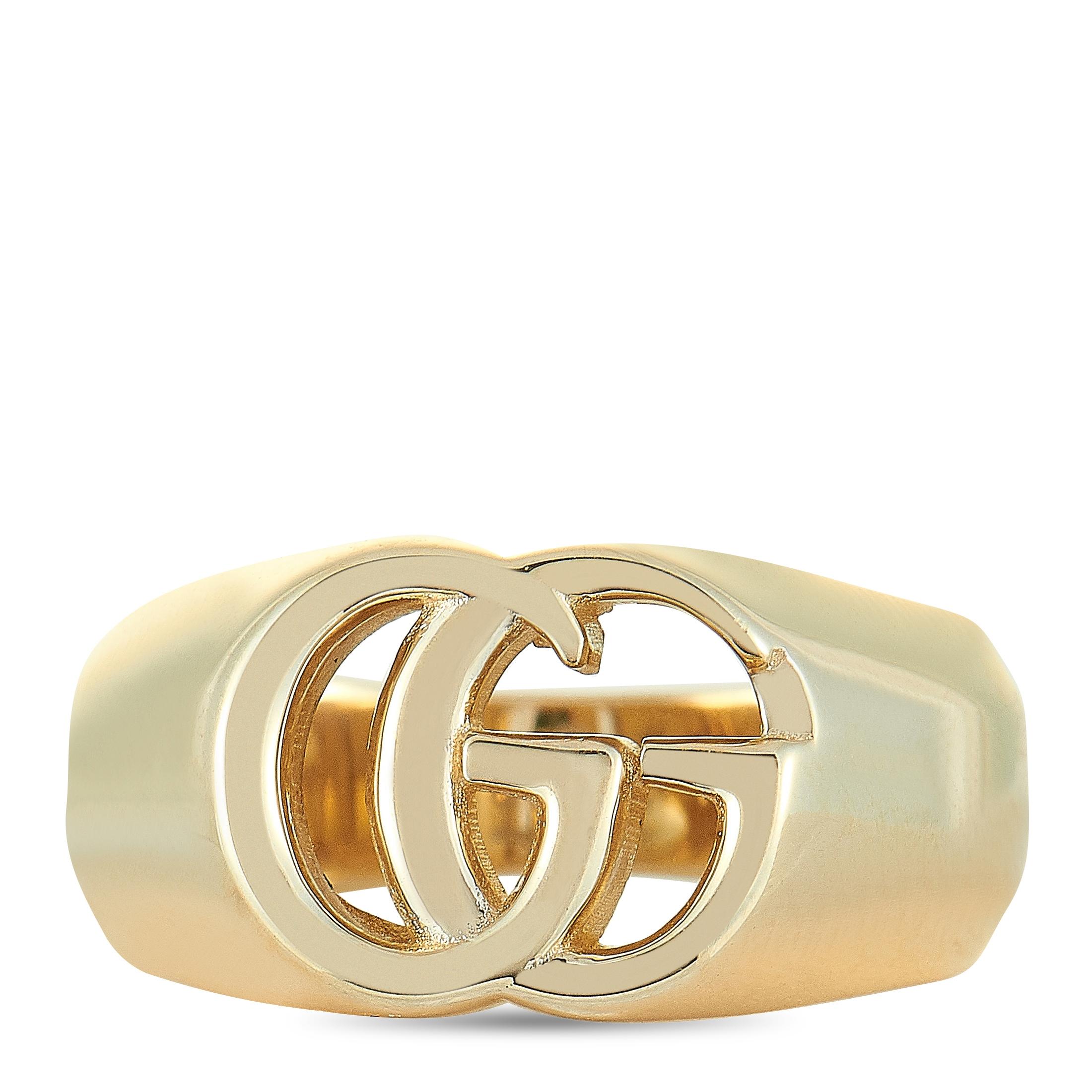 gg running ring in yellow gold