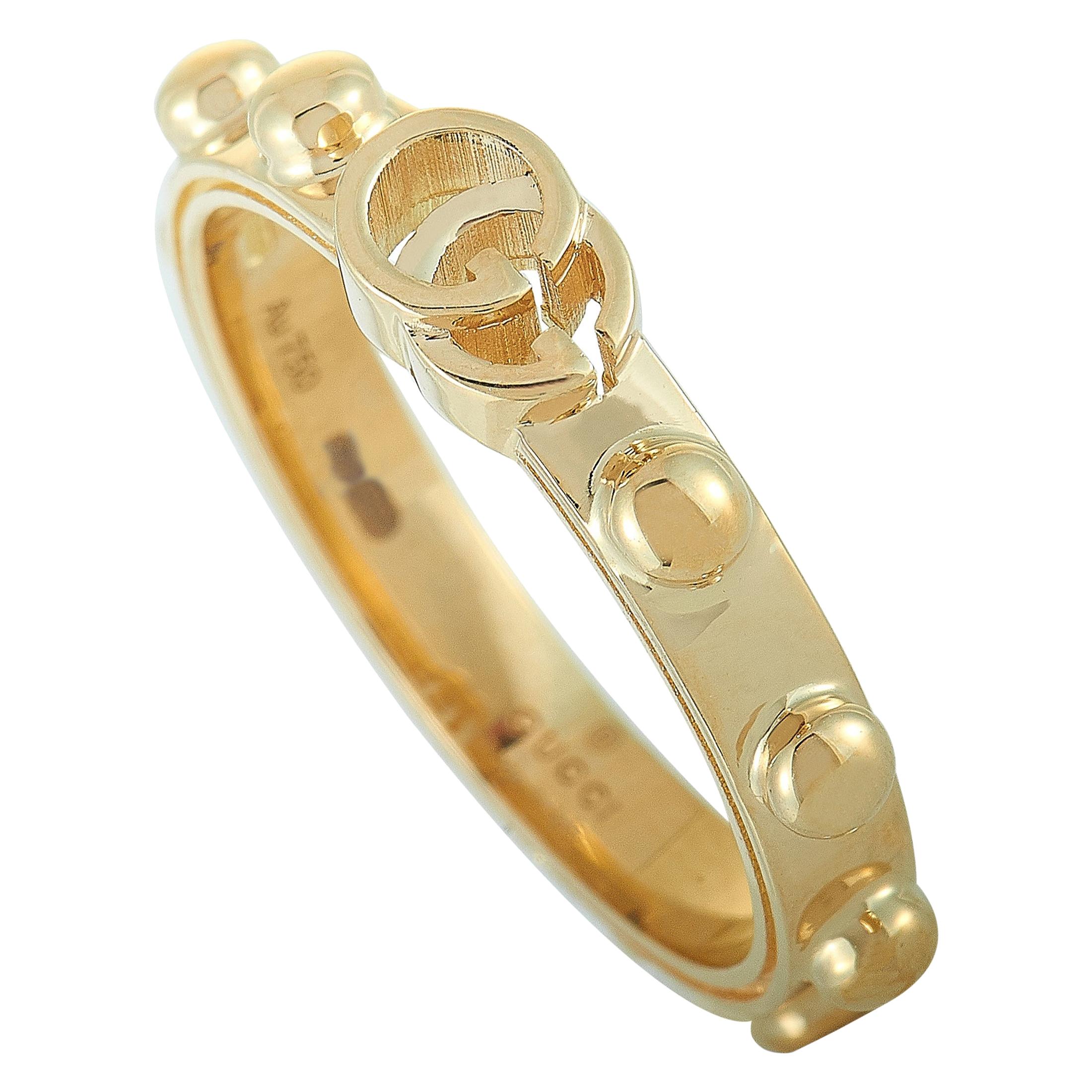 Gucci GG Running 18 Karat Yellow Gold Ring