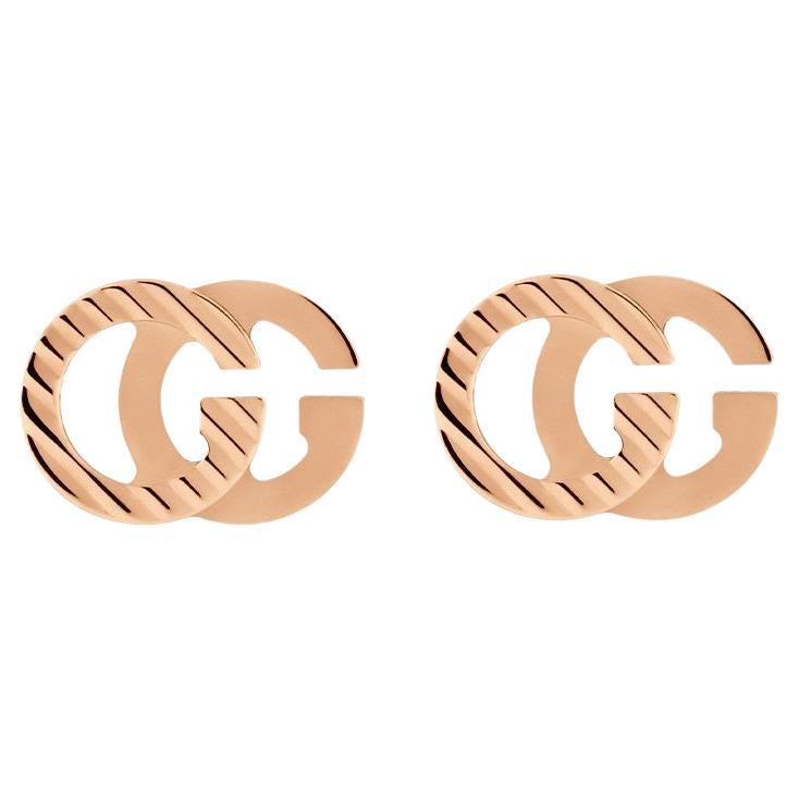 Gucci GG Laufsteg-Ohrstecker aus 18 Karat Roségold YBD652219003 im Angebot