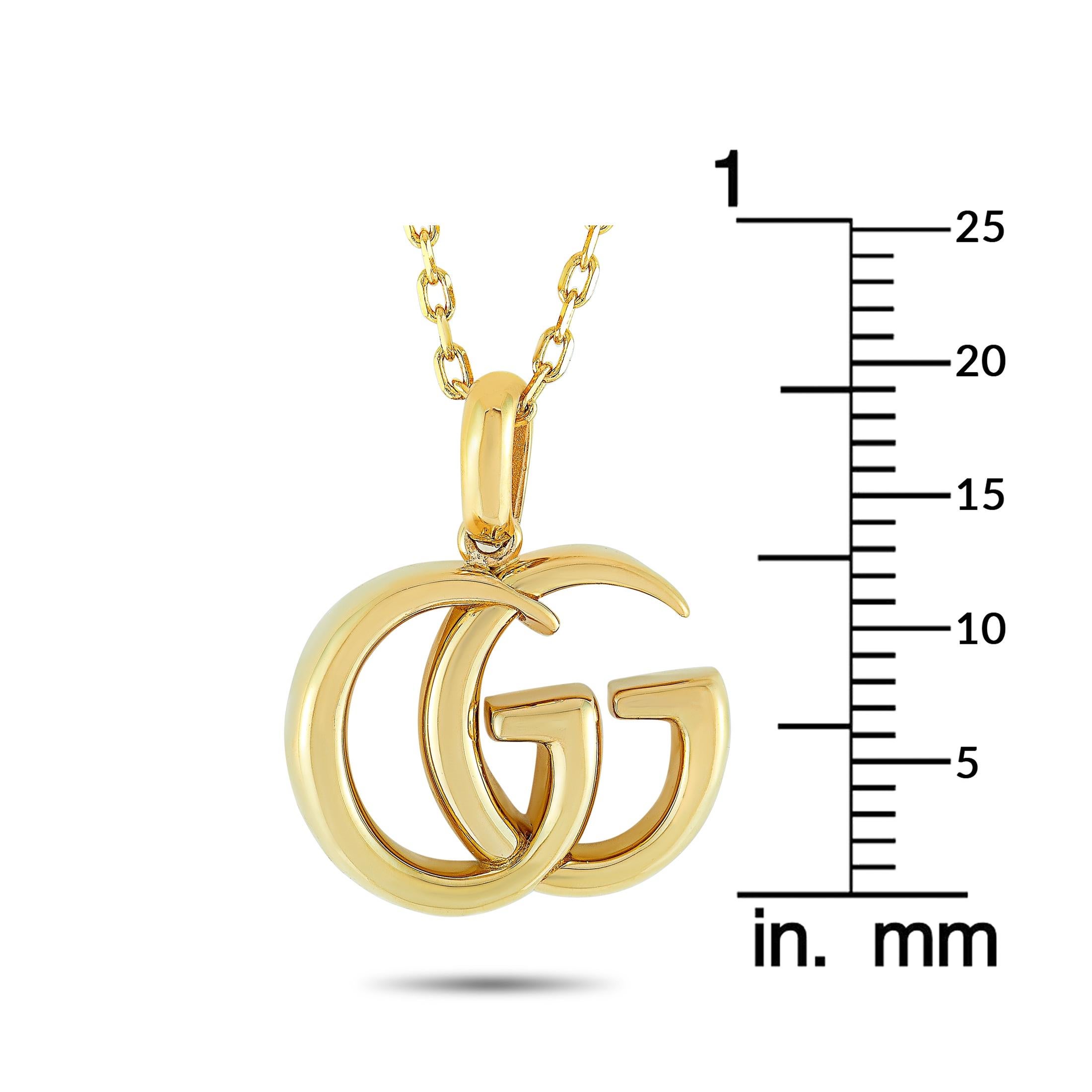 gg running 18k necklace