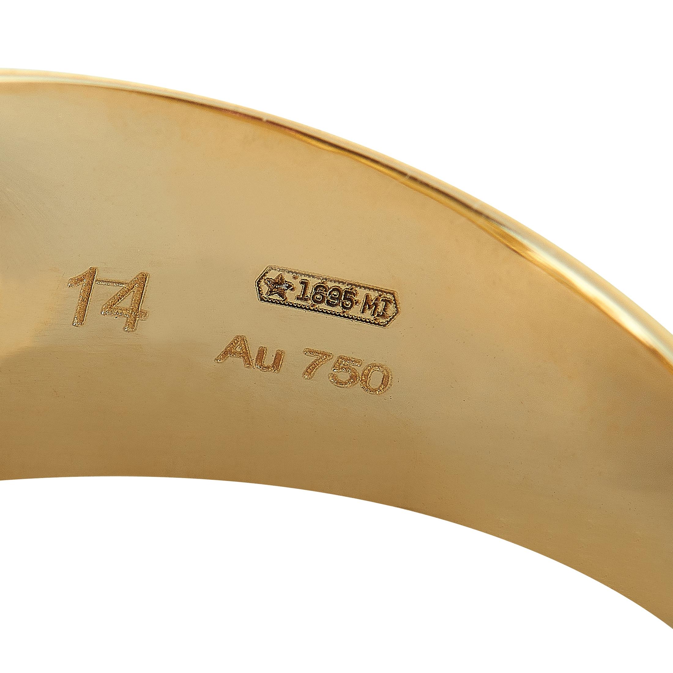 Women's or Men's Gucci GG Running 18 Karat Yellow Gold Ring