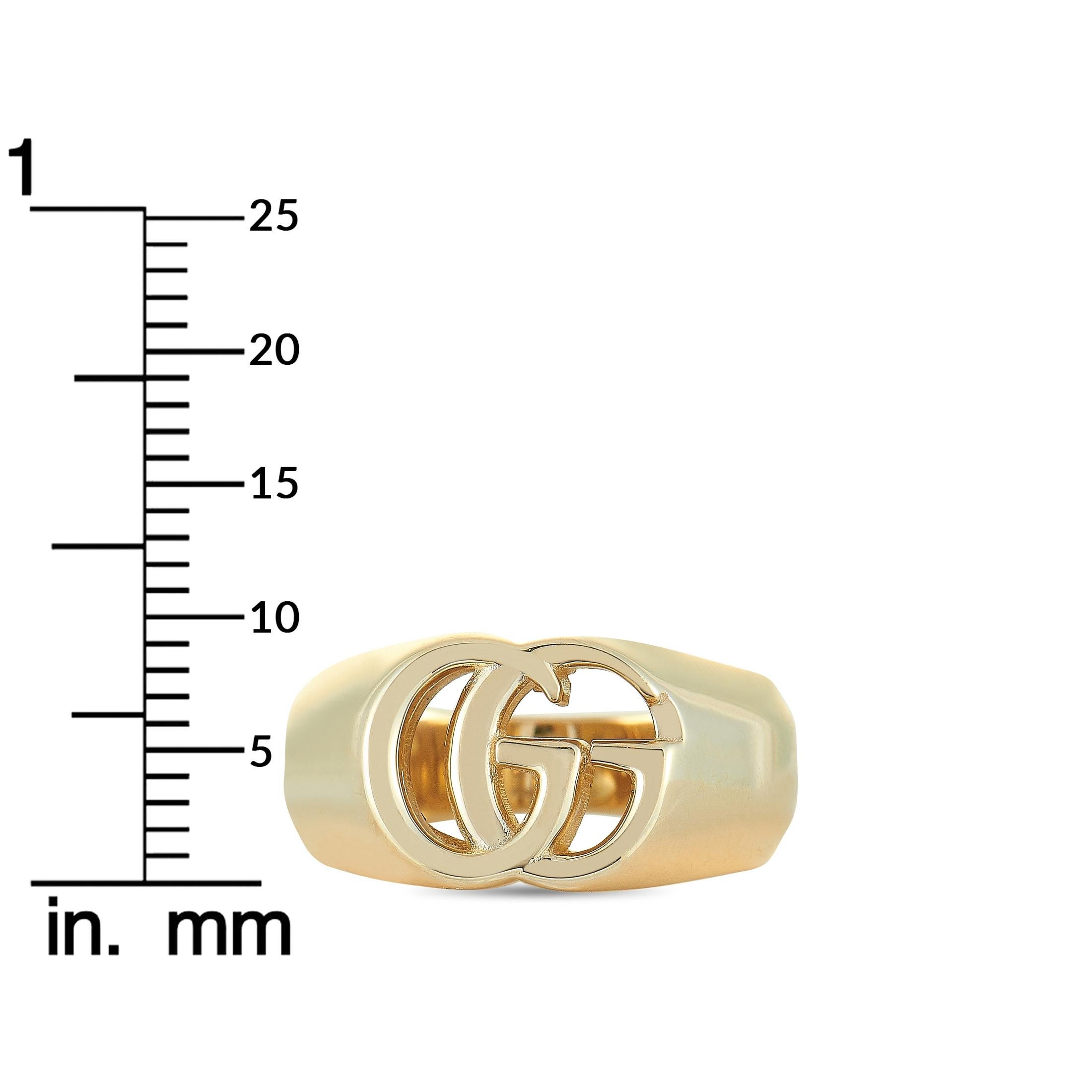 Gucci GG Running 18 Karat Yellow Gold Ring 2