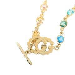 Gucci GG Running 18K Yellow Gold Sapphire, Tsavorite, Topaz and Quartz Bracelet