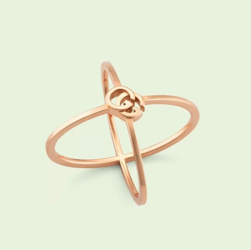 Gucci GG Laufsteg Criss-cross Ring YBC702344001 im Angebot 1
