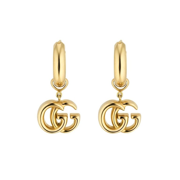 Gucci GG Running Gold Drop Earrings - YBD582017001 For Sale at 1stDibs