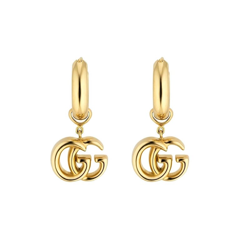Gucci GG Running Gold-Tropfen-Ohrringe - YBD582017001 im Angebot bei 1stDibs