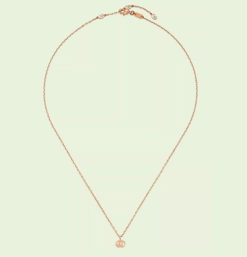 De las mujeres Collar Gucci GG Running en oro rosa YBB687118001 en venta