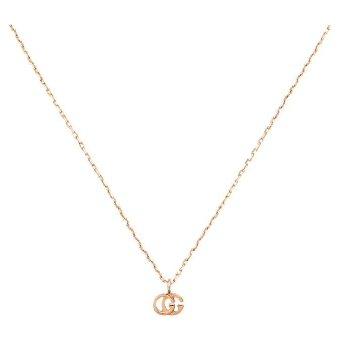 Gucci GG Running Necklace in Rose Gold YBB687118001