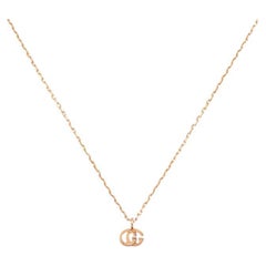 Gucci GG Running Necklace in Rose Gold YBB687118001