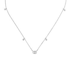 Gucci GG Running Necklace in White Gold, YBB479231001