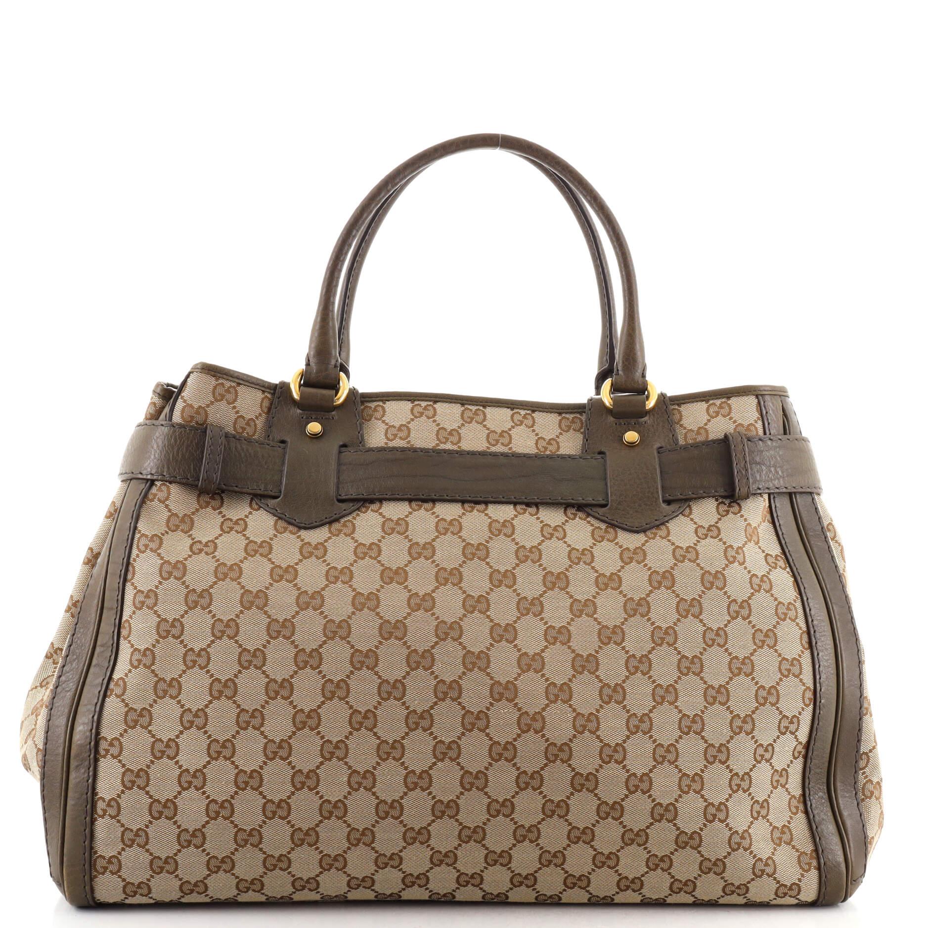 Brown Gucci GG Running Tote GG Canvas Large