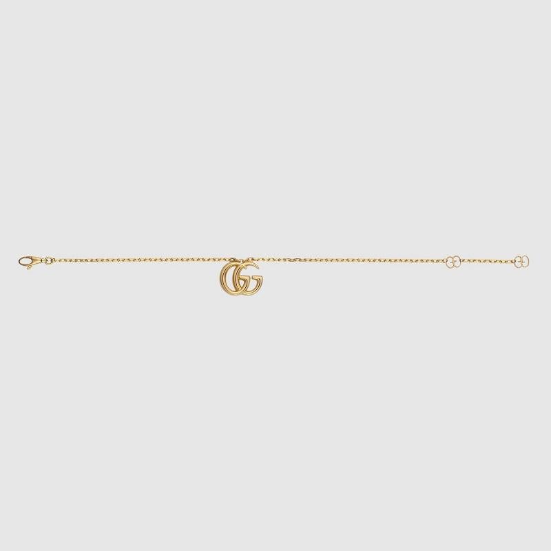 Gucci GG Running Yellow Gold Bracelet YBA501676001 In New Condition In Wilmington, DE