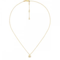 Gucci GG Running Yellow Gold Necklace with Topaz YBB481638001