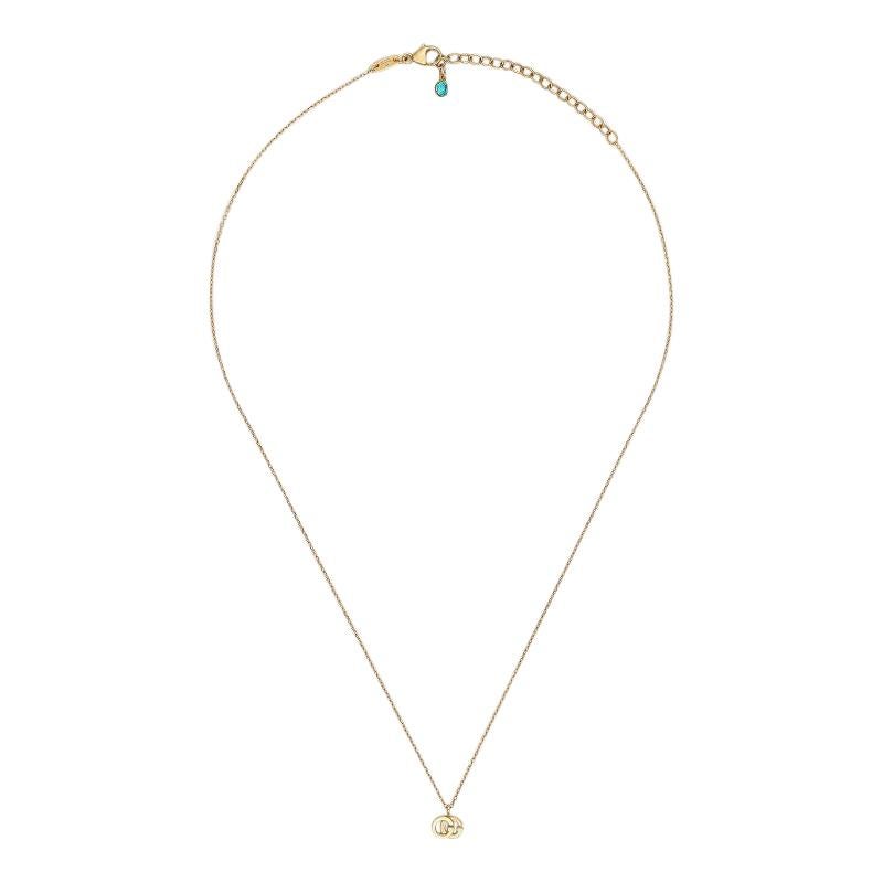 Gucci GG Running Yellow Gold Necklace with Topaz YBB481638001 For Sale