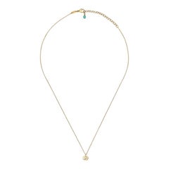 Gucci GG Running Yellow Gold Necklace with Topaz YBB481638001