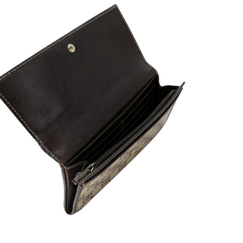 Gucci GG Brieftasche mit langem Monogramm mit Klappe GG-W0128P-0007 im Zustand „Gut“ im Angebot in Downey, CA