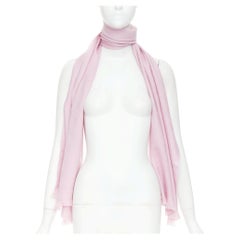 GUCCI GG Supreme 100% wool pink  monogram jacquard fringed edge shawl scarf
