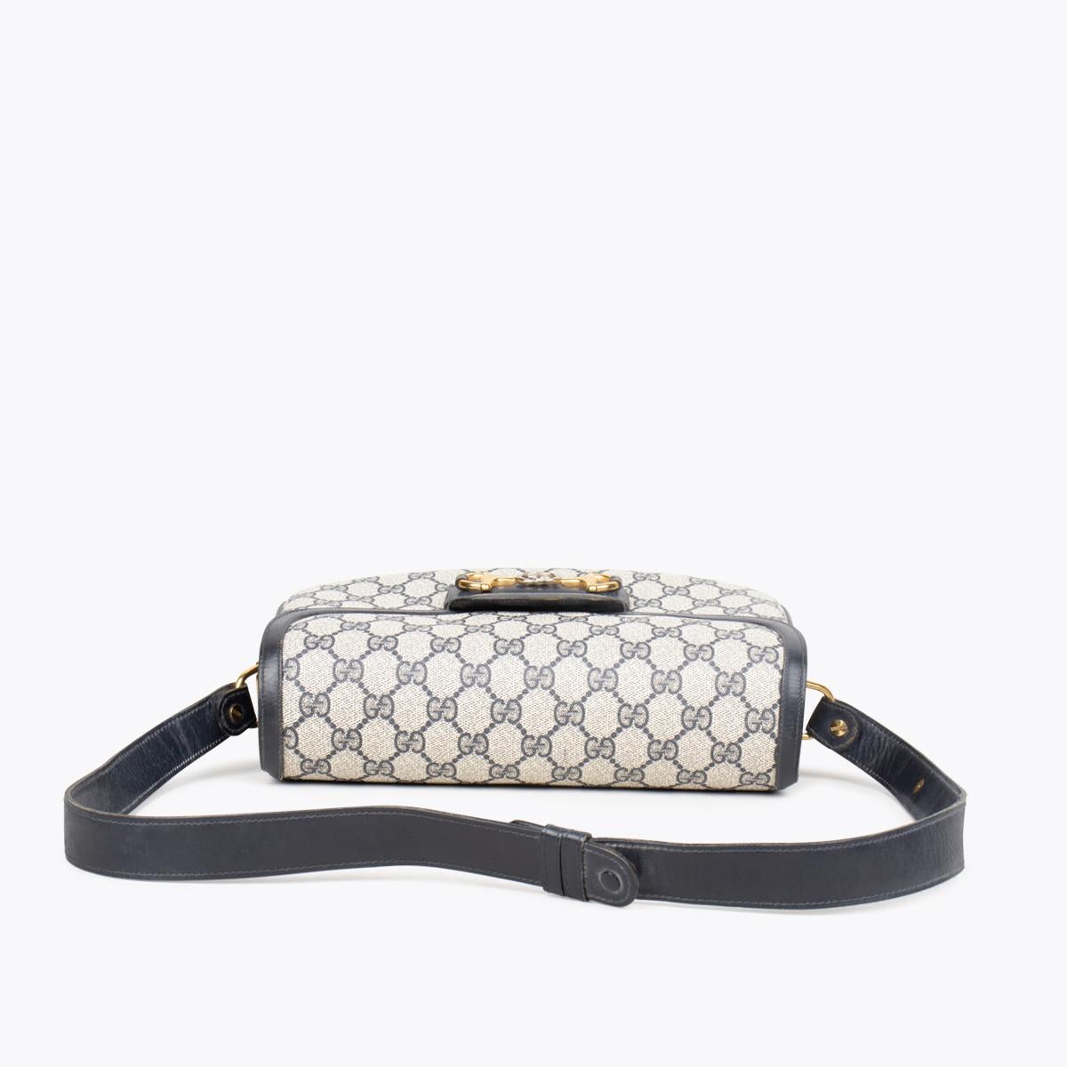 Women's Gucci GG Supreme 1955 Horsebit Shoulder Bag