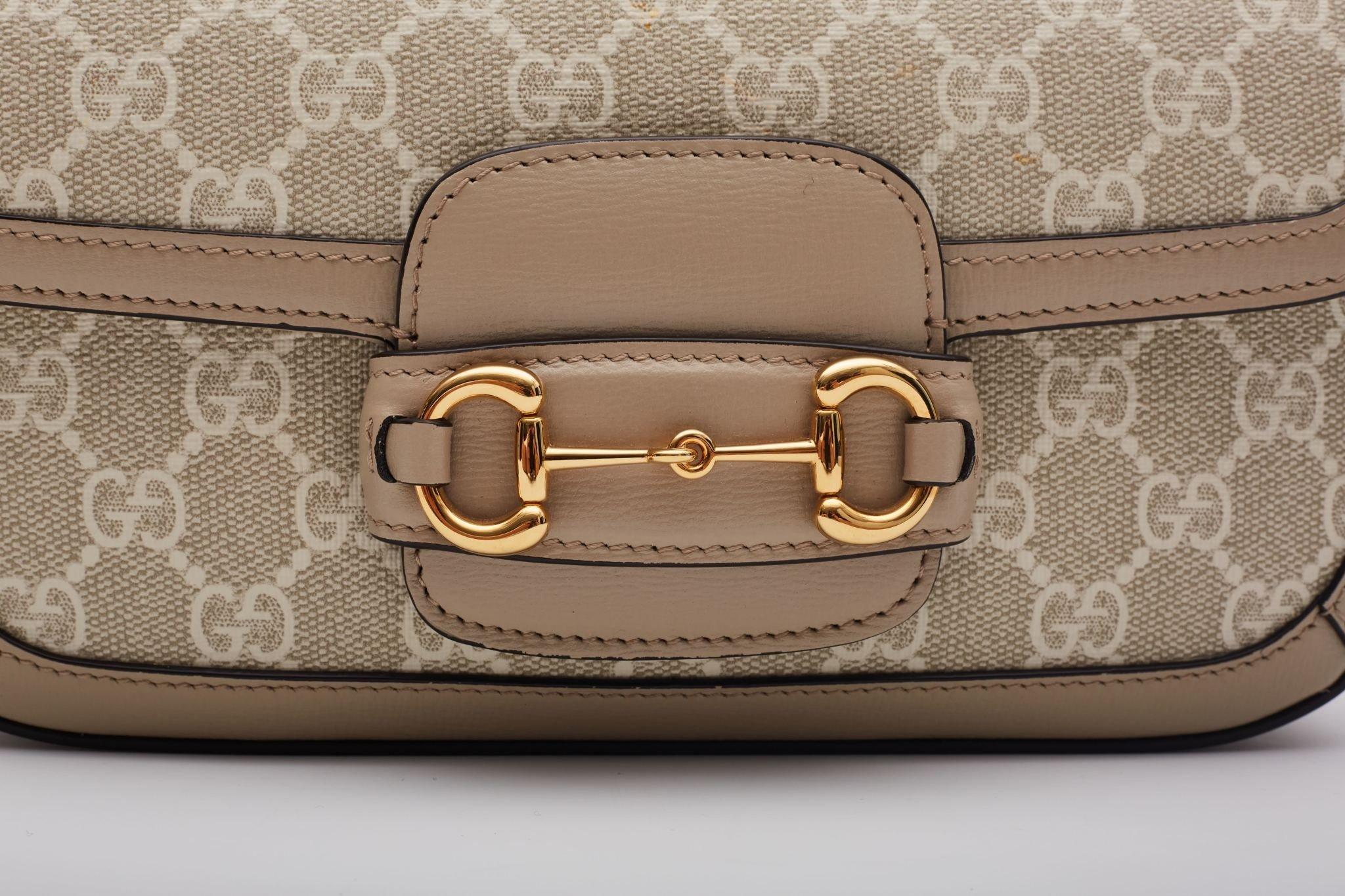 Gucci GG Supreme Beige Horsebit 1955 Shoulder Bag 7