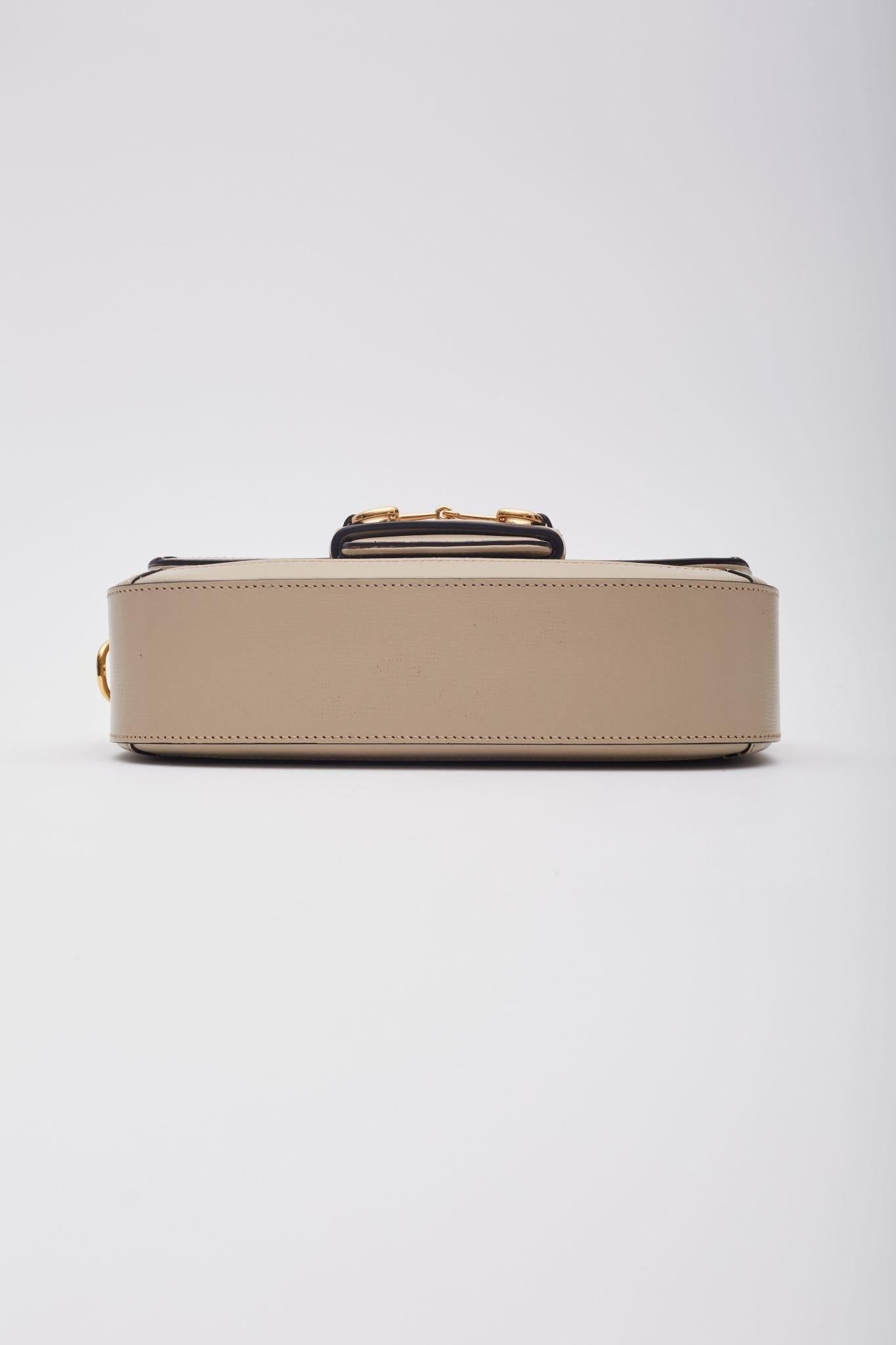 Gucci GG Supreme Beige Horsebit 1955 Shoulder Bag 1