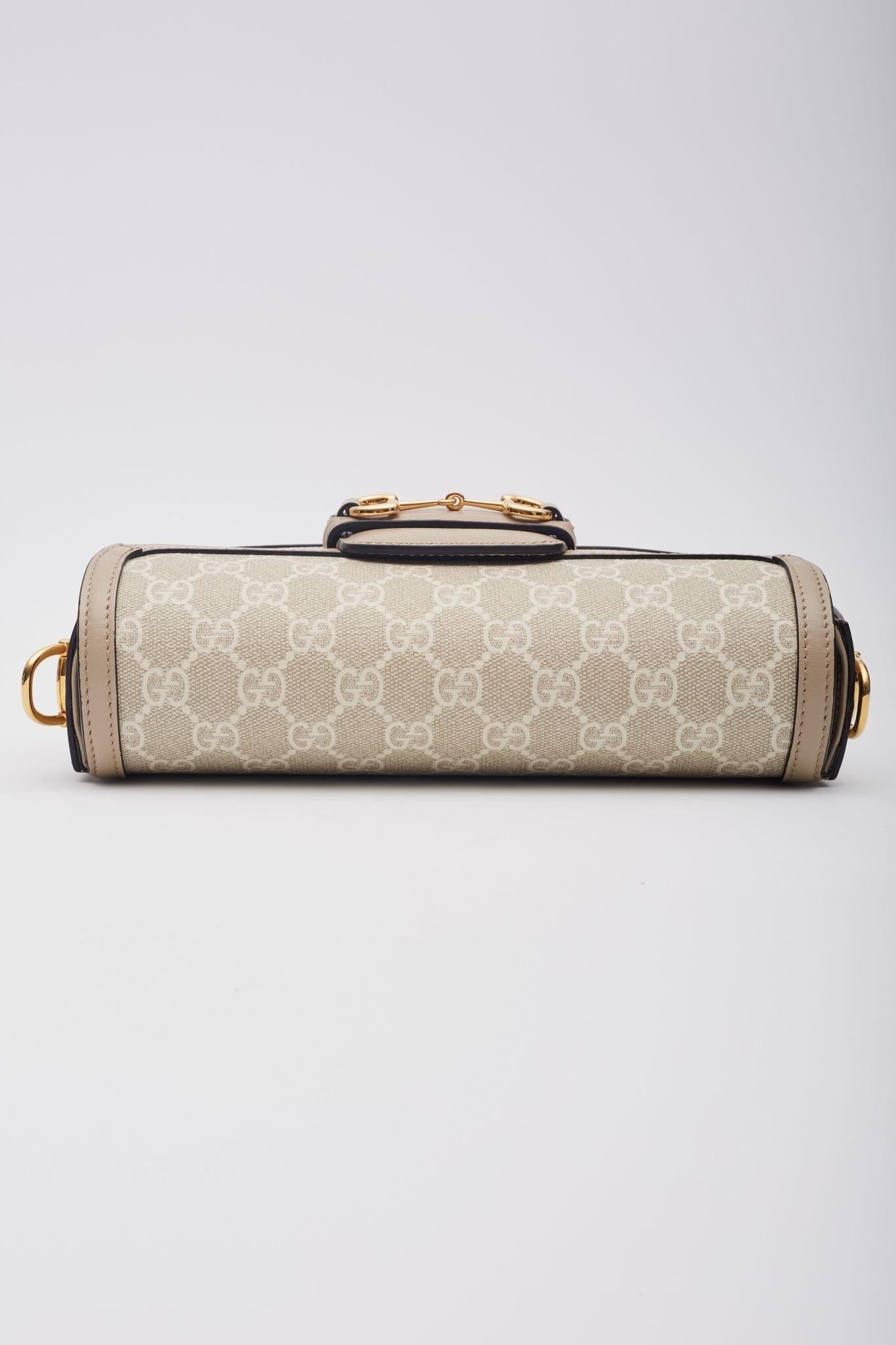 Gucci GG Supreme Beige Horsebit 1955 Shoulder Bag 3
