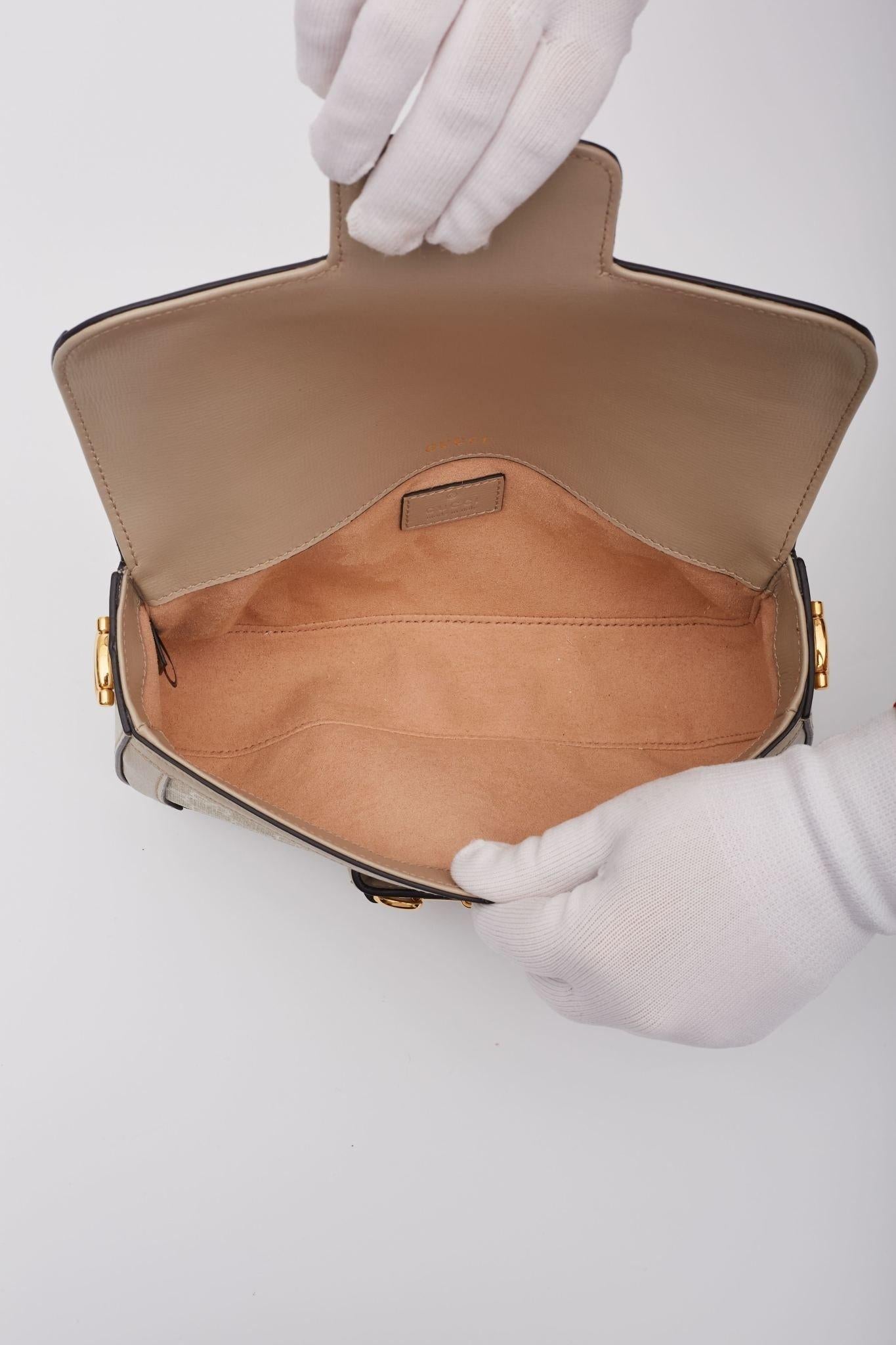 Gucci GG Supreme Beige Horsebit 1955 Shoulder Bag 5
