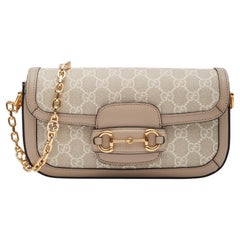 Gucci GG Supreme Beige Horsebit 1955 Shoulder Bag