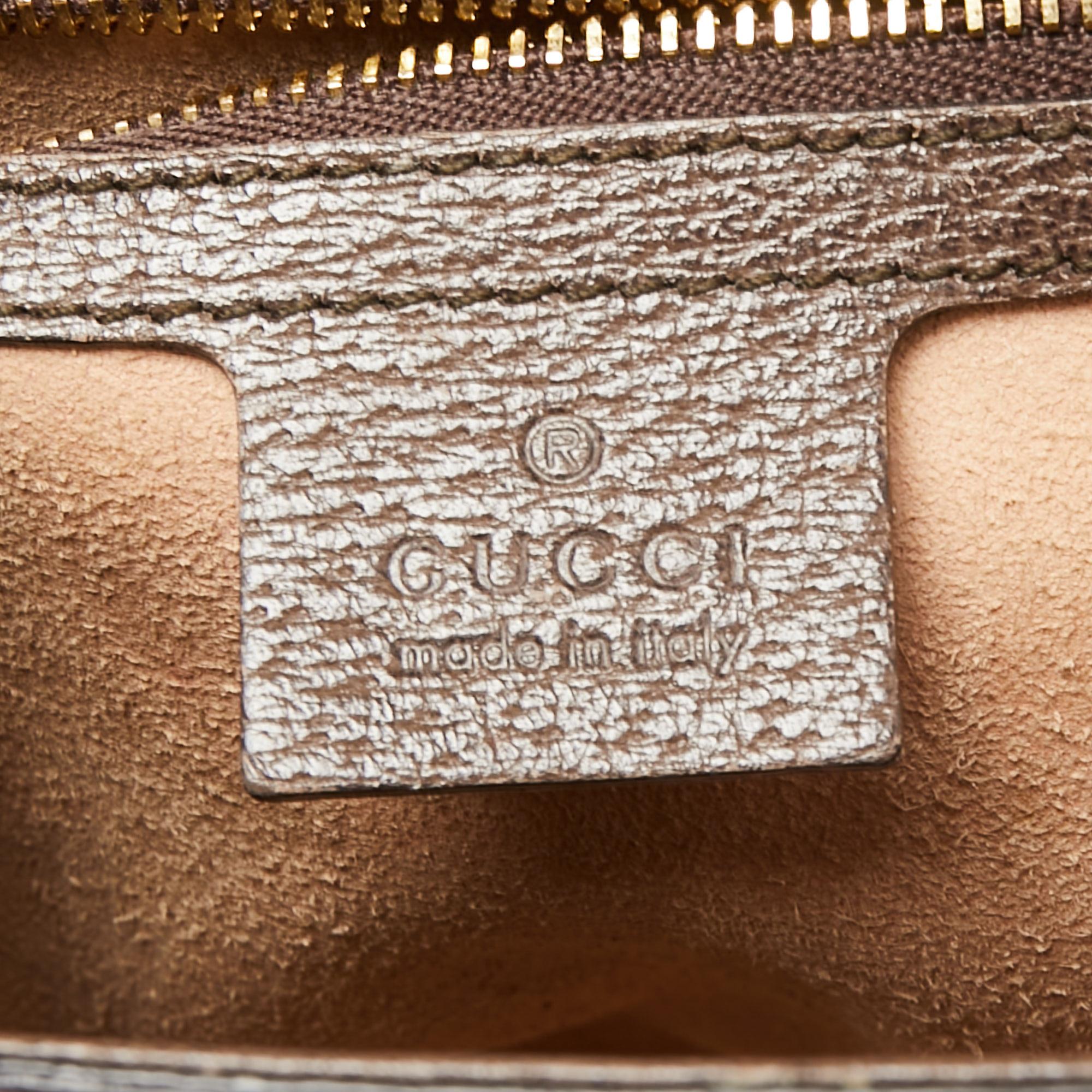 Gucci GG Supreme Bengal Canvas and Leather Medium Padlock Shoulder Bag  2