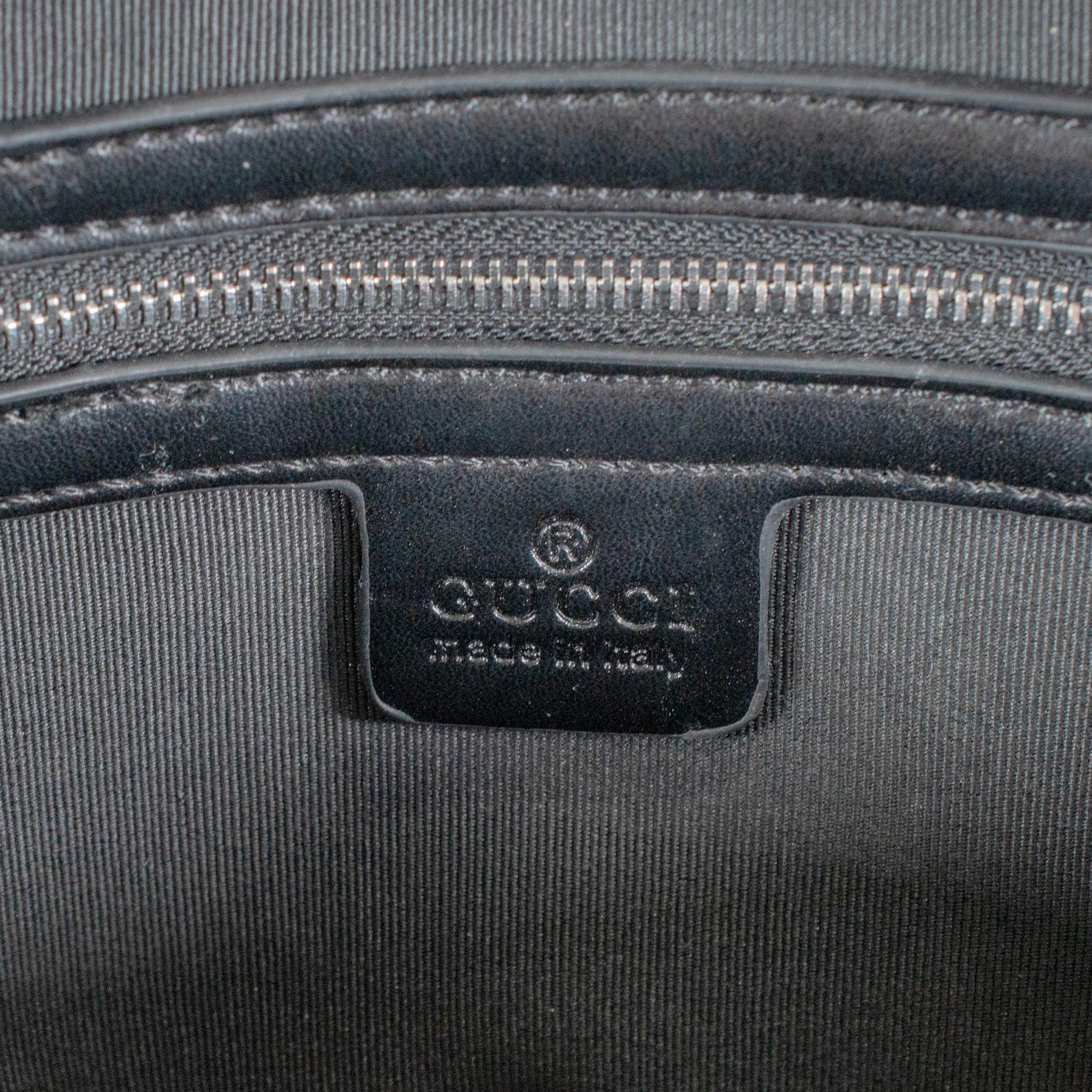 Gucci GG Supreme Black Canvas 474293 Belt Bag For Sale 2