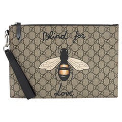 Gucci GG Supreme Blind For Love Wristlet