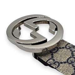 Gucci GG Supreme Blondie Brown Blue Belt