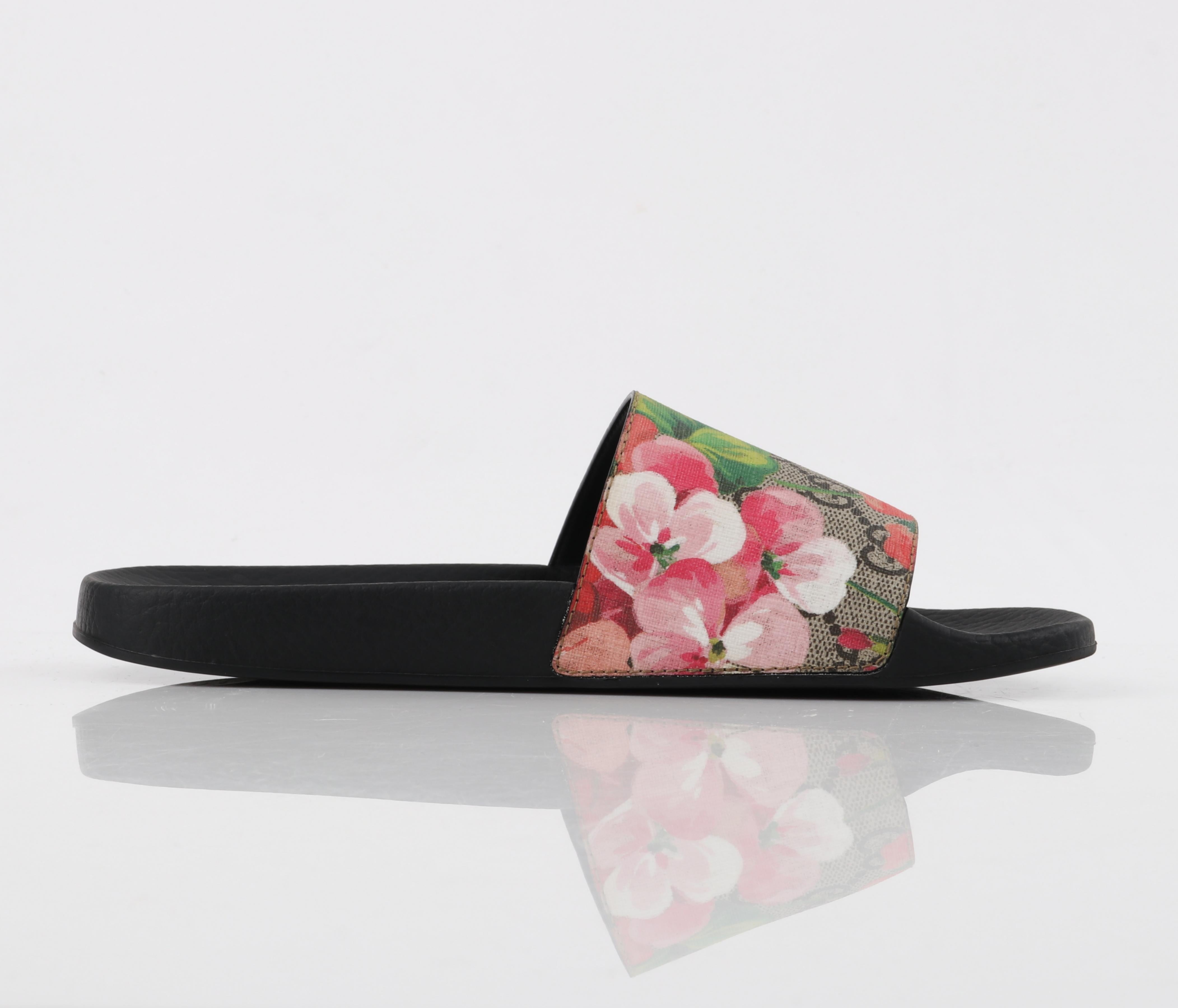 floral gucci slides