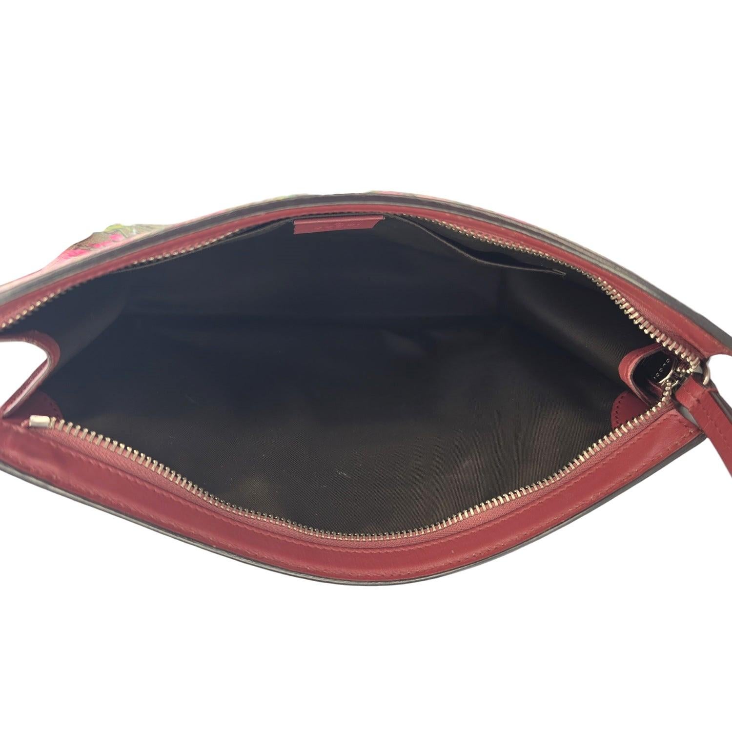 Gucci GG Supreme Blooms Print Large Cosmetic Case 1