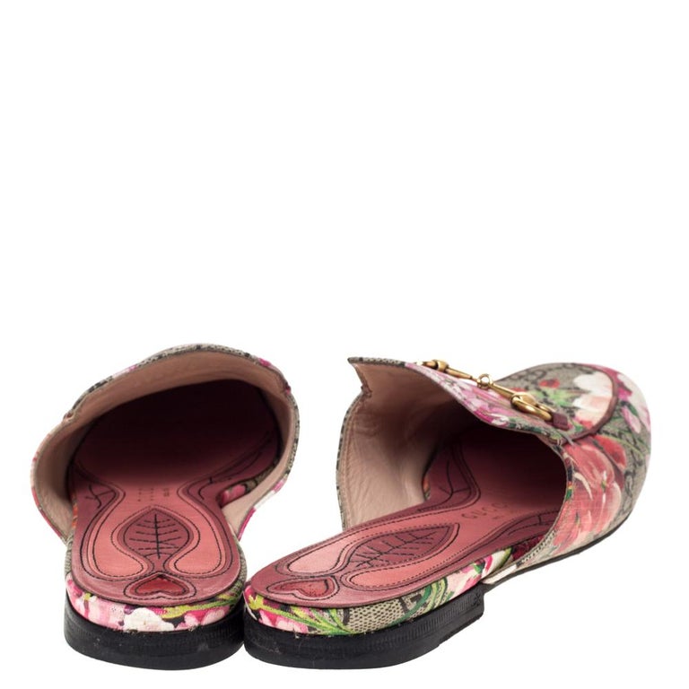 Gucci GG Supreme Blooms Printed Canvas Princetown Horsebit Loafer