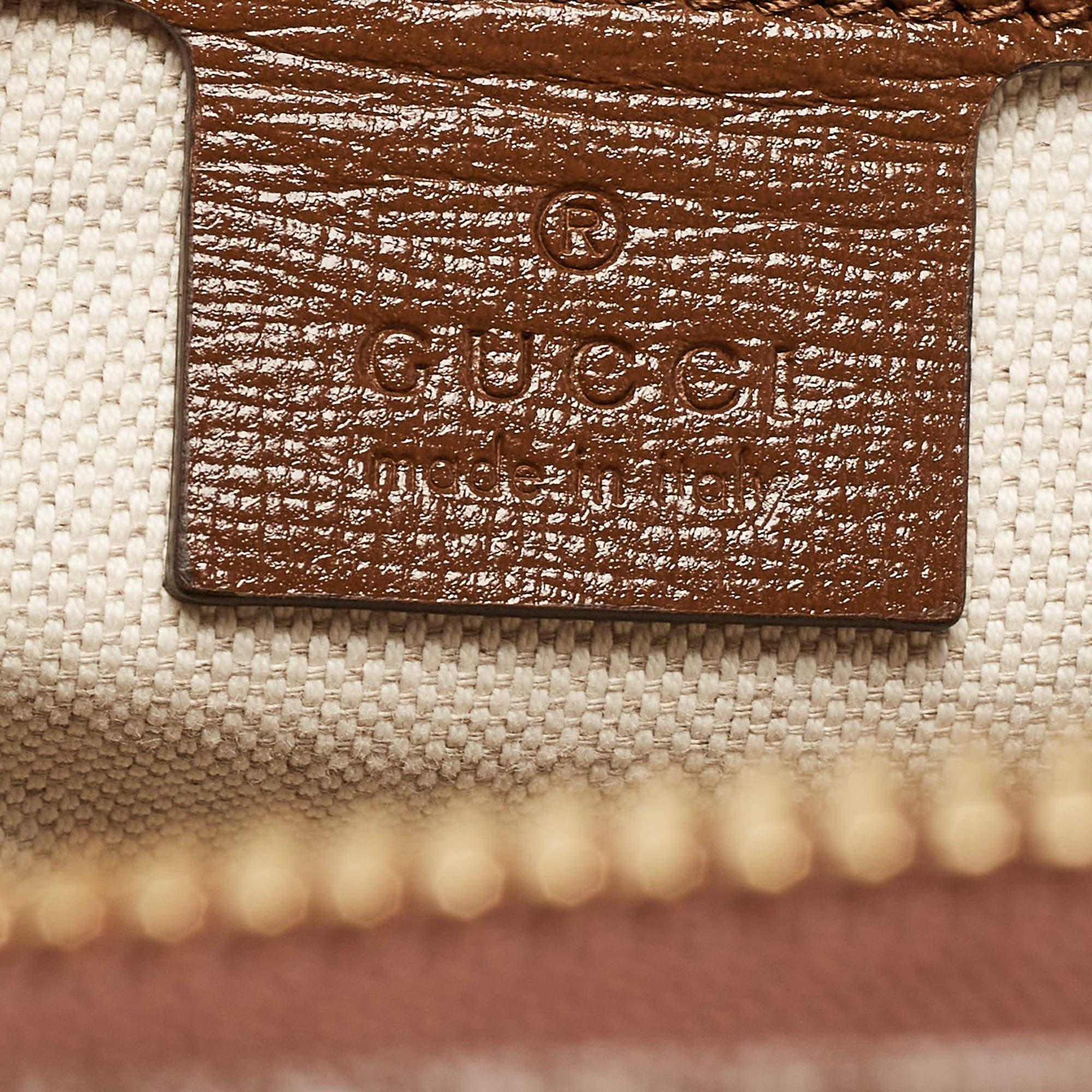 Gucci  GG Supreme Canvas and Leather Horsebit 1955 Duffel Bag 7