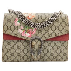 Used Gucci GG Supreme Canvas And Suede Medium Blooms Dionysus Shoulder Bag