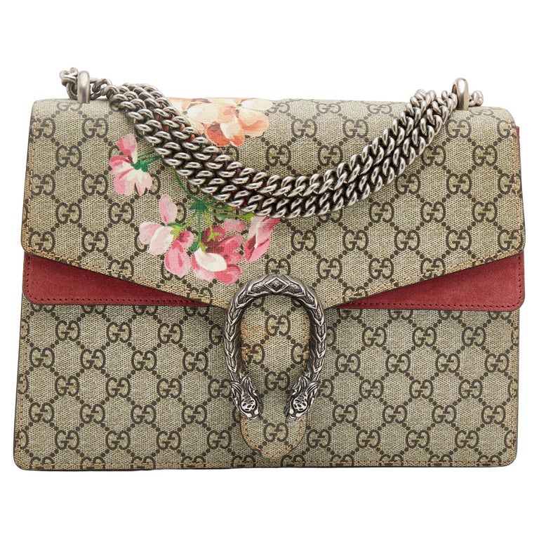 Gucci GG Supreme Canvas And Suede Medium Blooms Dionysus Shoulder Bag For  Sale at 1stDibs