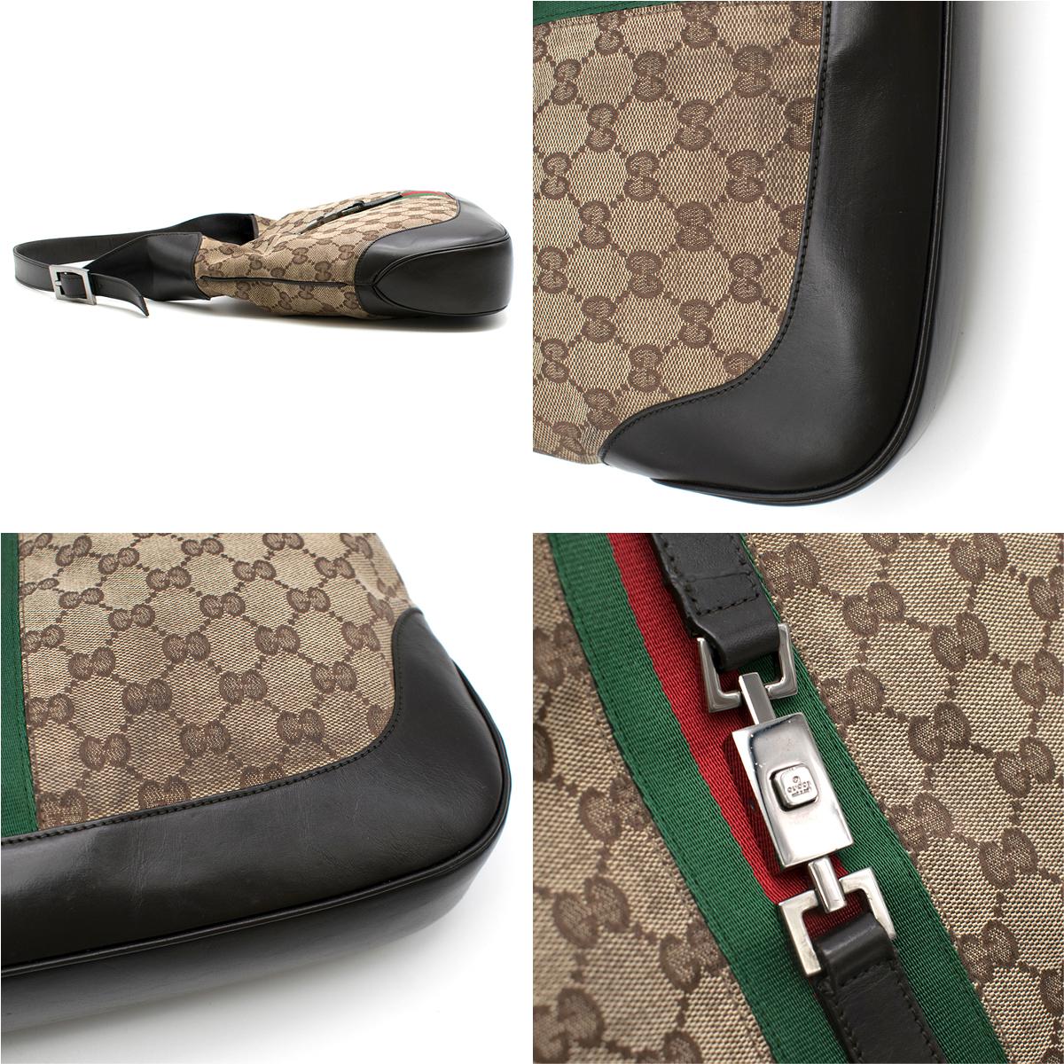 Gucci GG Supreme canvas hobo bag with interlocking Hardware  1
