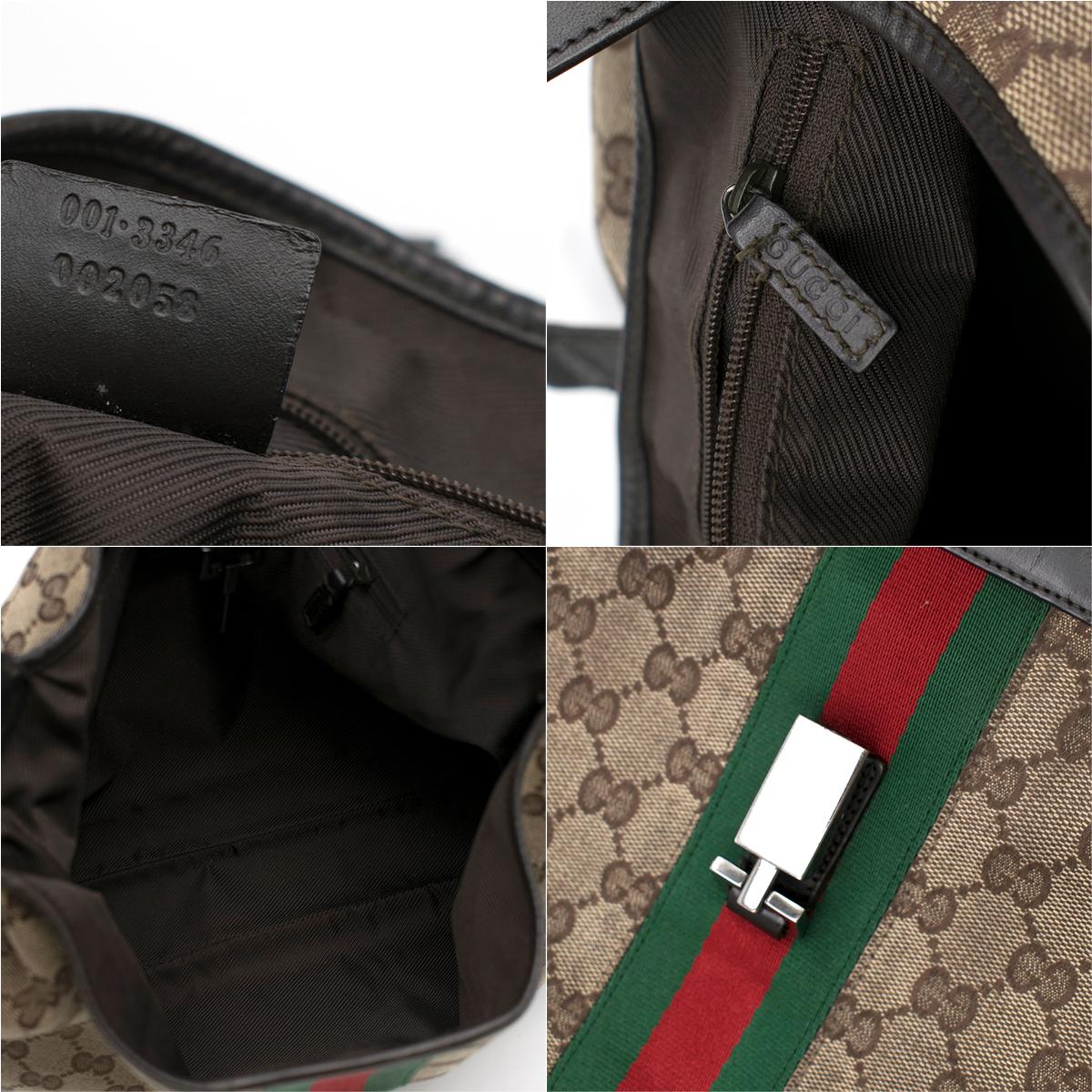 Gucci GG Supreme canvas hobo bag with interlocking Hardware  3