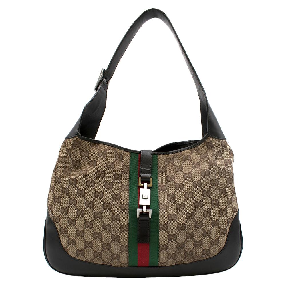 Gucci GG Supreme canvas hobo bag with interlocking Hardware 